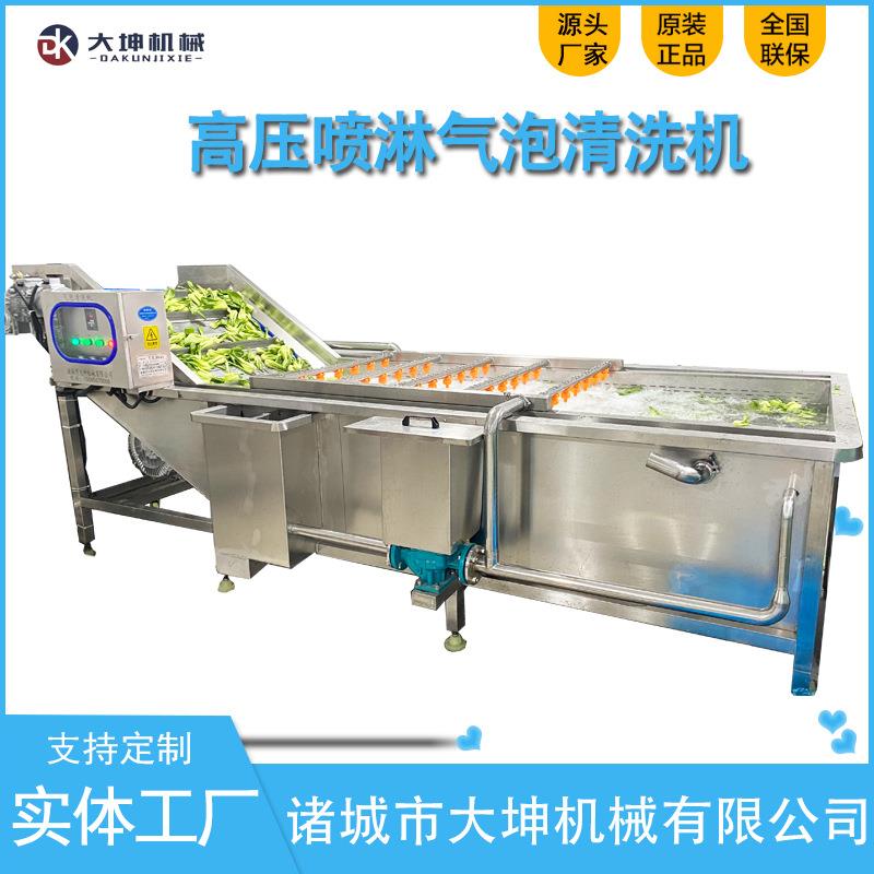 高压喷淋辣椒清洗机速冻蔬菜气泡清洗机豆角清洗加工流水线设备