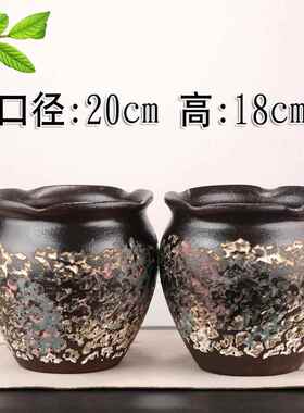 新大直径陶瓷花盆旧堆法师绿色植物Pothos覆古沉默风格古典人造花