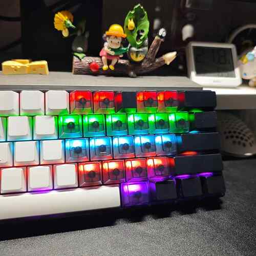 aec60高透爱心透明键帽原厂高度PC材质键帽磁轴ez63客制化MU68