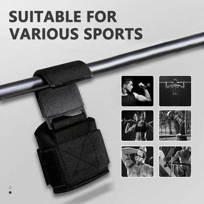 2Pcs Non-Slip Weight Lifting Hookspremium Pair Of Straps Wei