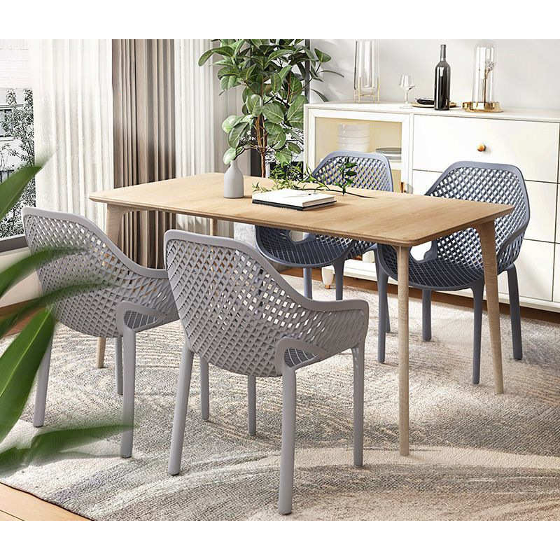 塑料椅子家用加厚阳台餐厅餐桌餐椅久坐舒服靠背简约网面透气凳子