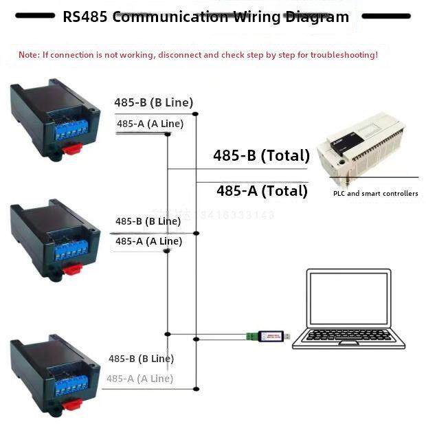 多功能语音模块串口485Modbusrtu语音播音员4路语音放大器板连接