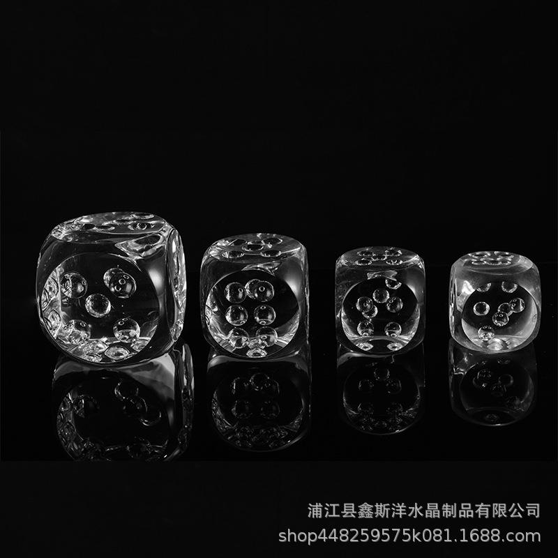 创意透明骰子水晶摆件样板房售楼部书房客厅床头柜销售中心工艺品