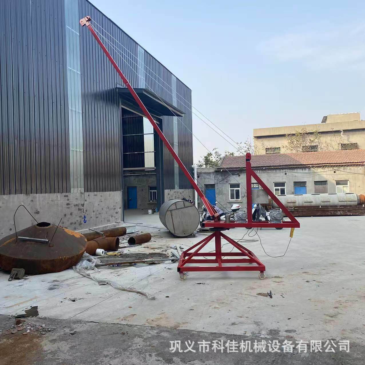 建筑工地吊机室外5-8米长臂起重机80v鱼塘水库捕捞提升机吊鱼机