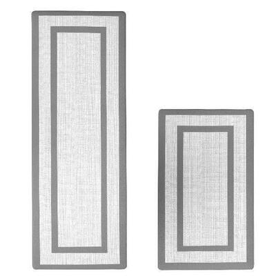 2 Pcs Kitchen Rugs Non-slip Kitchen Mat Waterproof Kitchen