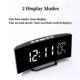 Alarm Digital Clock Temperature Curved Humidity Screen