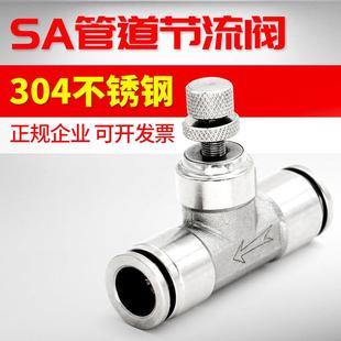 ?流?SA 12气?气管?速?快插接? 304不??LSA管道式