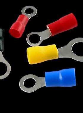 RV2-0圆形预绝缘端子O型冷压1接端线子3/4/5/HCD6/8/1铜0鼻子1000