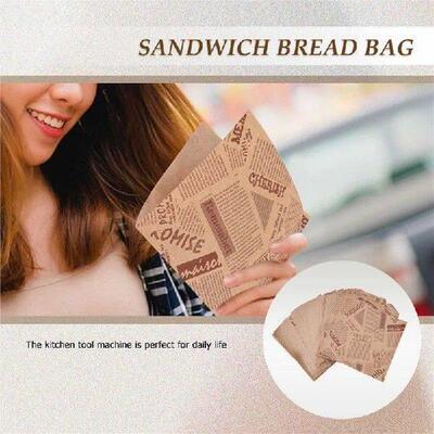 A14I-100Pcs 12X12cm Sandwich Donut Bread Bag Biscuits