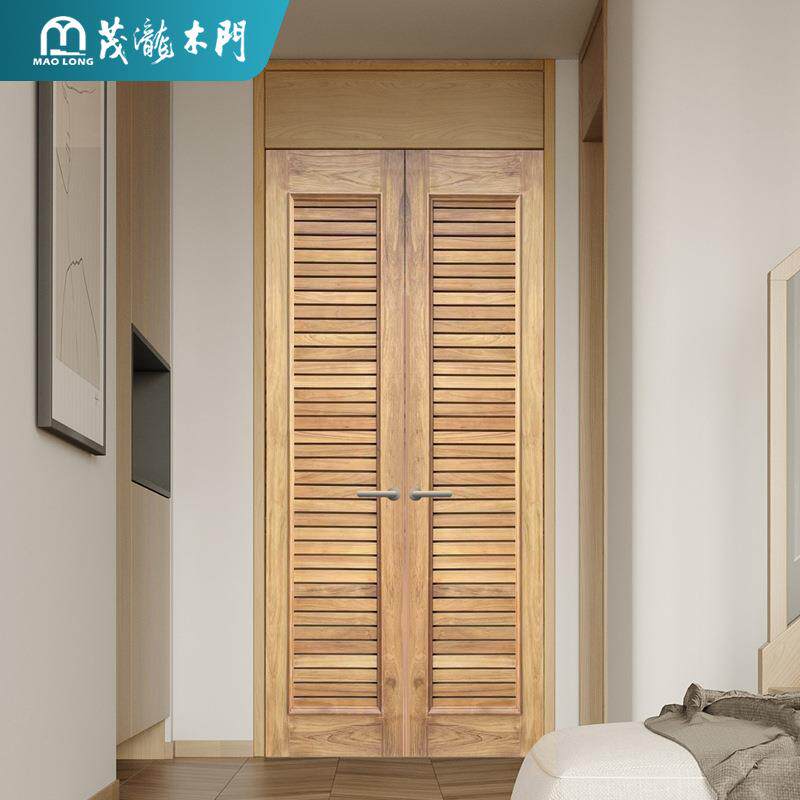 工厂供应室内烤漆推拉门折叠门日式柚木百叶门阳台移门客厅隔断门