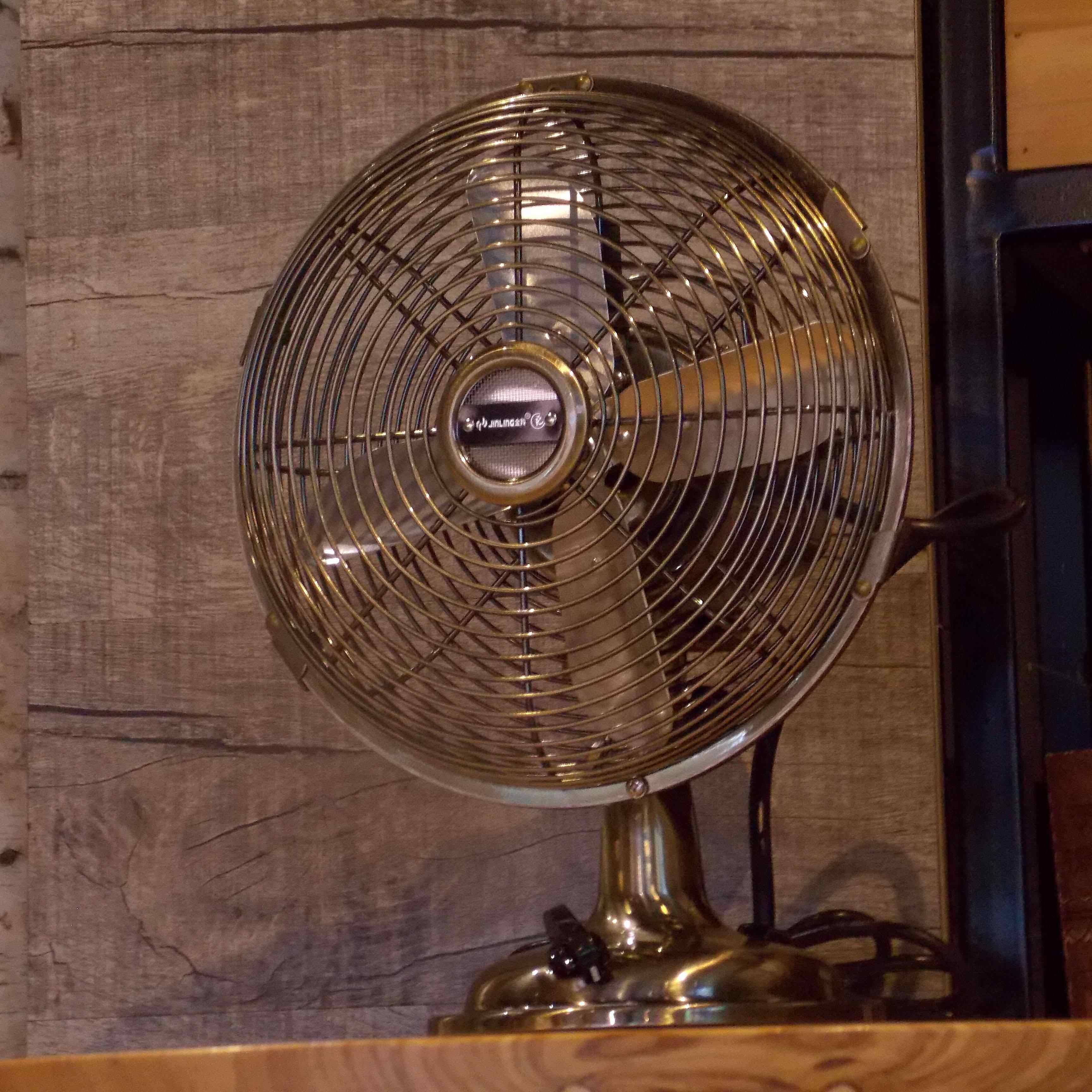 堡讯金羚仿古扇复古落地扇台式风扇金属台扇古典欧式家居盖布拉车