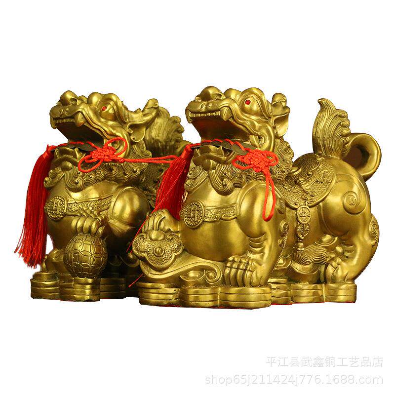 厂家直销纯铜貔貅摆件招财貔貅摆件家居店铺客厅工艺品摆件