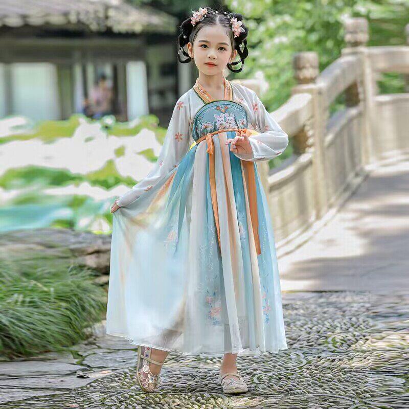 女童汉服中国风超仙夏季连衣裙女孩2024新款裙子古风儿童古装秋款