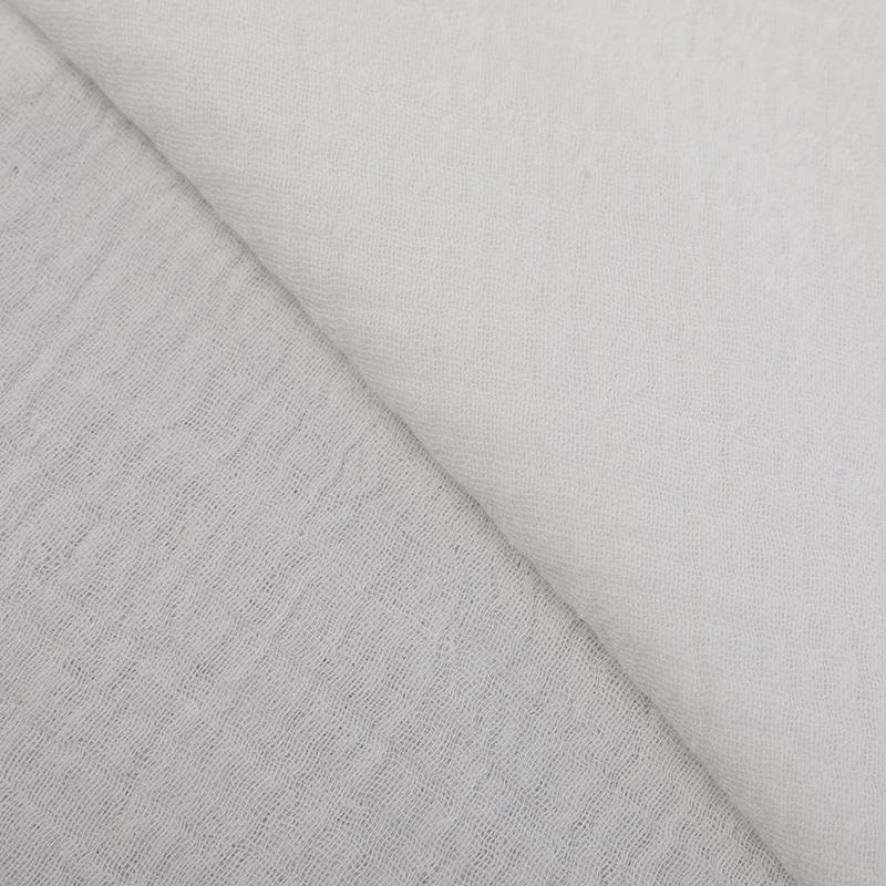 新款直销新款里布纱布面料四层本白口水巾布料纯棉婴幼儿服装面料