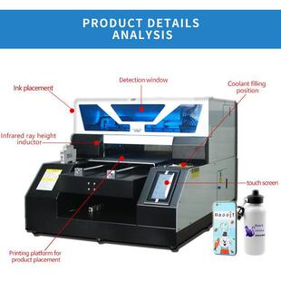 全自动A3UV19打印机6色Clss供墨彩印机金属塑料照片平板印刷机器