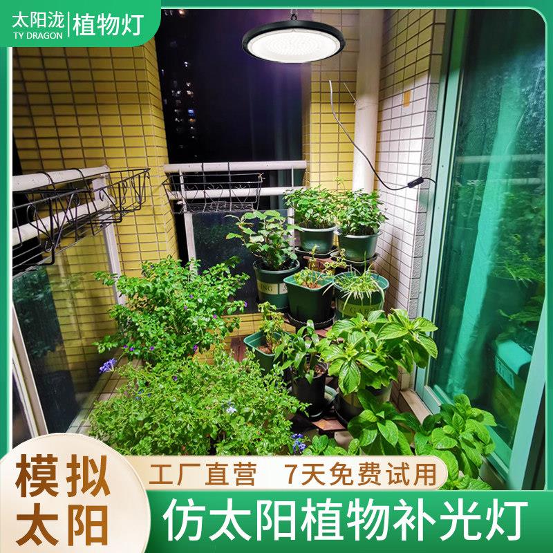 阳台太阳光模拟灯彷太阳全光谱灯室内养兰花卉蔬菜植物生长补光灯