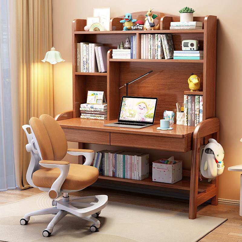 学习桌小学生书桌椅套装家用简约写字课桌可升降全实木儿童书桌