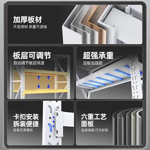 型仓库货架架物轻型中型重多层SQZ仓储家用置储物库房快递货物铁