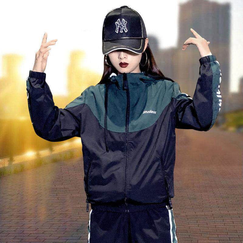 潮牌运动休闲套装女2025春季新款韩版时尚宽松洋气长袖卫衣两件套