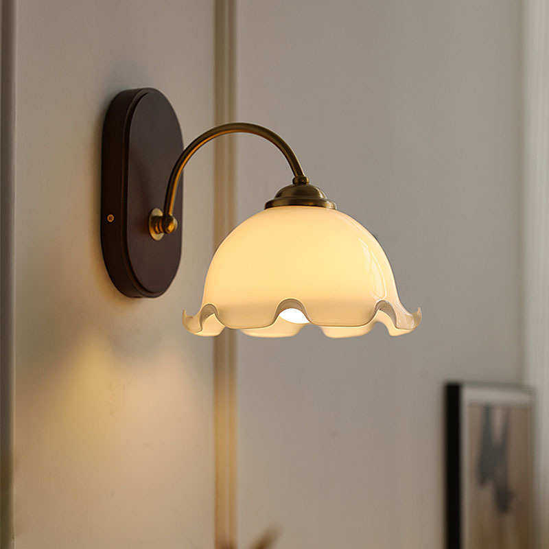 ins风实木壁灯 日式玻璃简约床头灯过道灯美式卧室北欧复古壁灯,家装灯饰光源,壁灯,淘宝优惠券,粉丝福利购,淘宝优惠卷