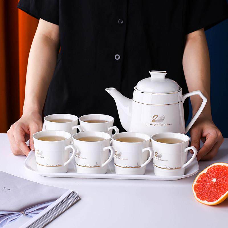 茶具套组陶瓷茶壶茶杯北欧式泡茶器家用耐高温水壶客厅简约水具