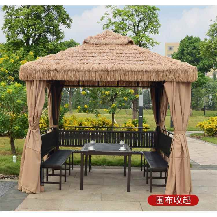 庭院F96J8J5M别室外四脚凉棚亭农乐茅草伞毛草稻草新品户外家遮阳