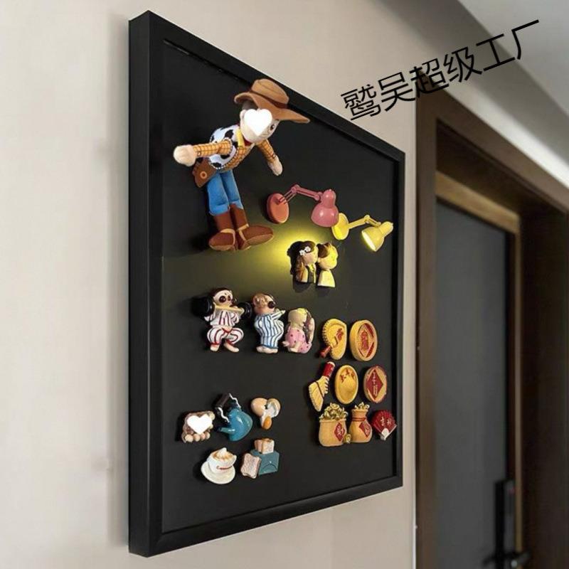 磁吸黑板电表箱遮丑神器配电箱遮挡装饰画免打孔新款冰箱贴展示板