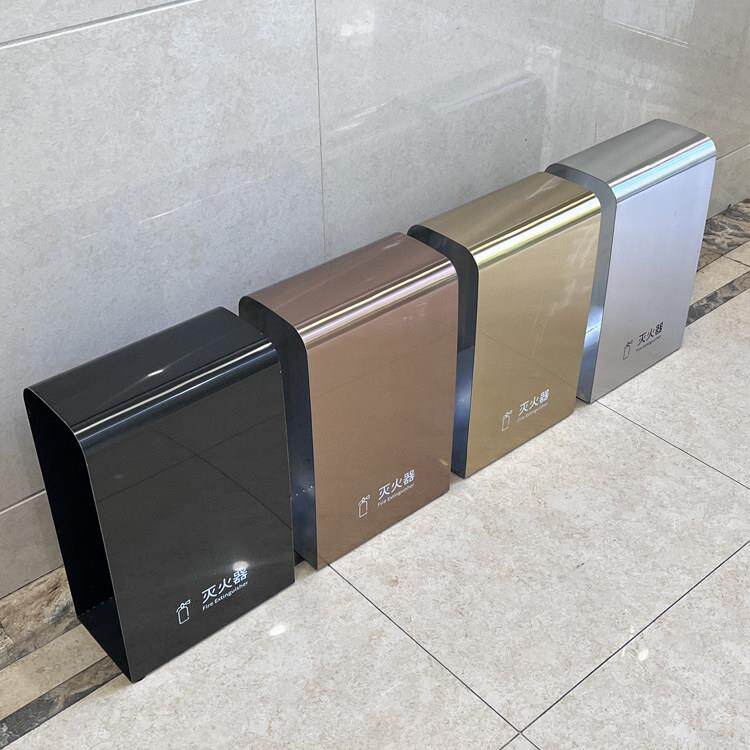 不锈钢灭火器箱空箱高端商场加厚落地收纳箱消防器材专用陈列架