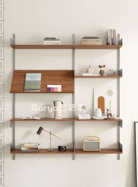 vitsoe606置物架创意轨道书架北欧墙上置物架实木壁挂式收纳架子