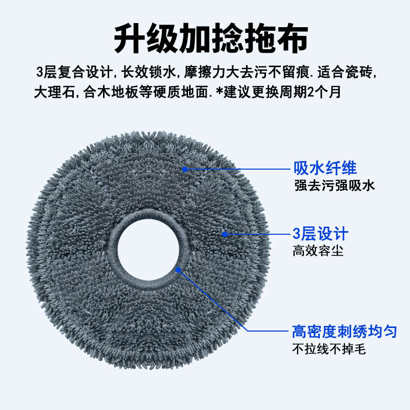 适用追觅扫拖一体机配件S10 Pro Plus拖布集尘袋清洁洗液滚刷耗