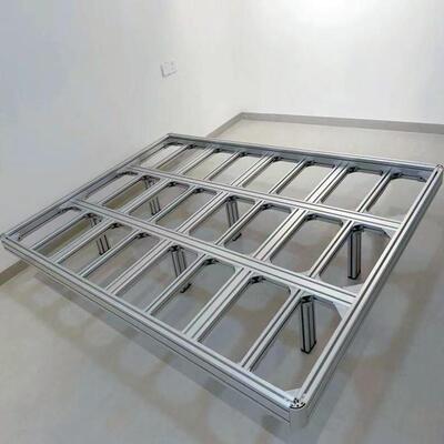 悬浮床主卧双人床现代简约无床头铝挤型材料架铝材榻榻米排骨架悬