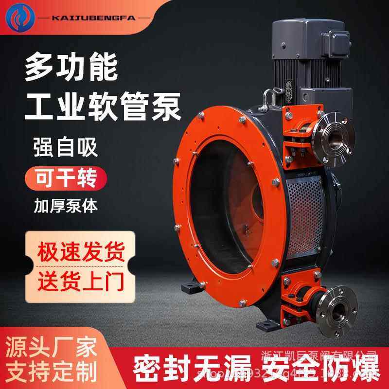 工业软管泵耐腐蚀挤压式蠕动泵大流量粘稠颗粒化工液态固体输送泵