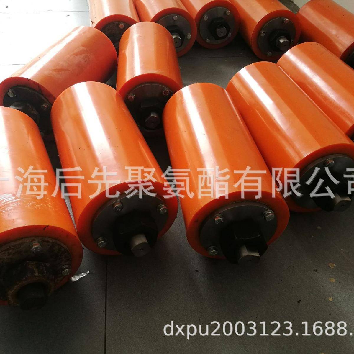 供应大滚轮包胶耐摩擦铁芯滚筒包聚氨酯胶