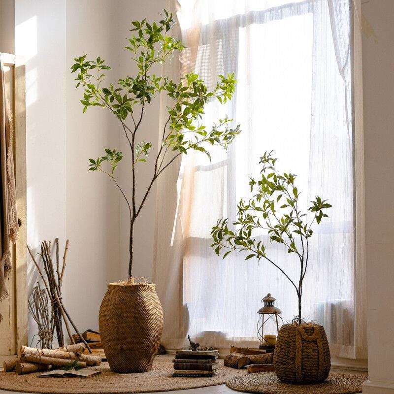 仿真绿植马醉木室内客厅摆件假枝叶绿植落地装饰仿真植物盆栽