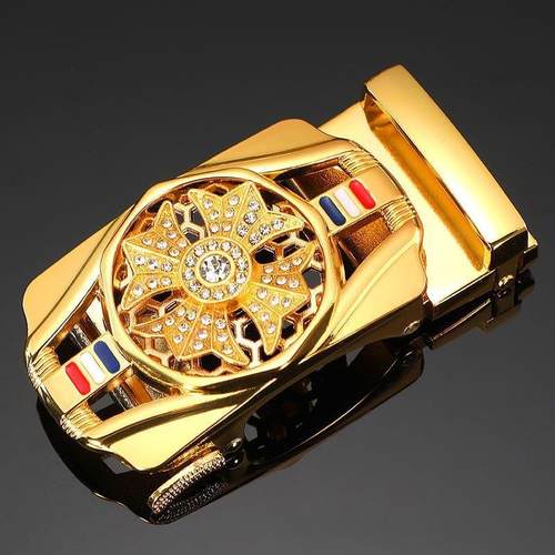 时来运转皮带扣头男士自动扣耐磨合金头裤腰带扣头3.5cm可旋转潮