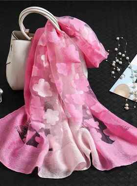 Color matching women scarf summer silk scarves for lady shaw