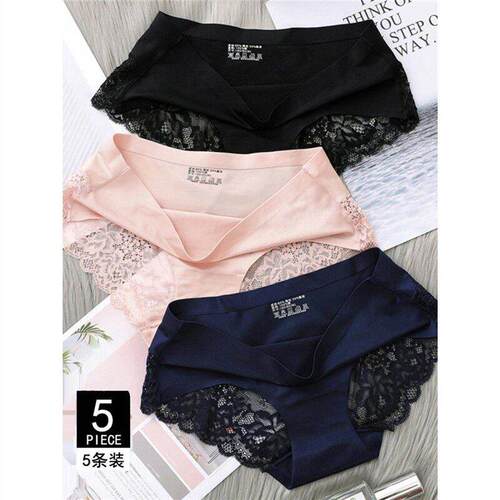 5pcs Women Underwear plus size Panties G-String Sexy Thongs