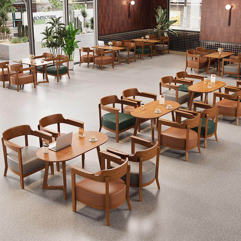 咖啡厅桌椅影楼休息区洽谈休闲接待沙发椅餐饮奶茶店沙发桌椅组合
