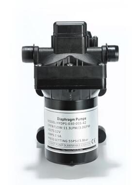 自吸泵3GPM55psi 12/24V房车游艇微型静音电动隔膜泵高扬程吸程