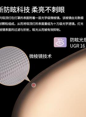 客厅光主X2815灯鹅卵石顶灯现代简约全谱护眼朵吸灯云新款卧室灯