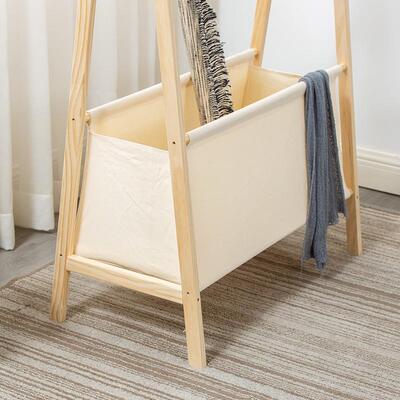 落衣帽架卧室衣架28332家用地置架非实木简易房间放床边挂衣服挂