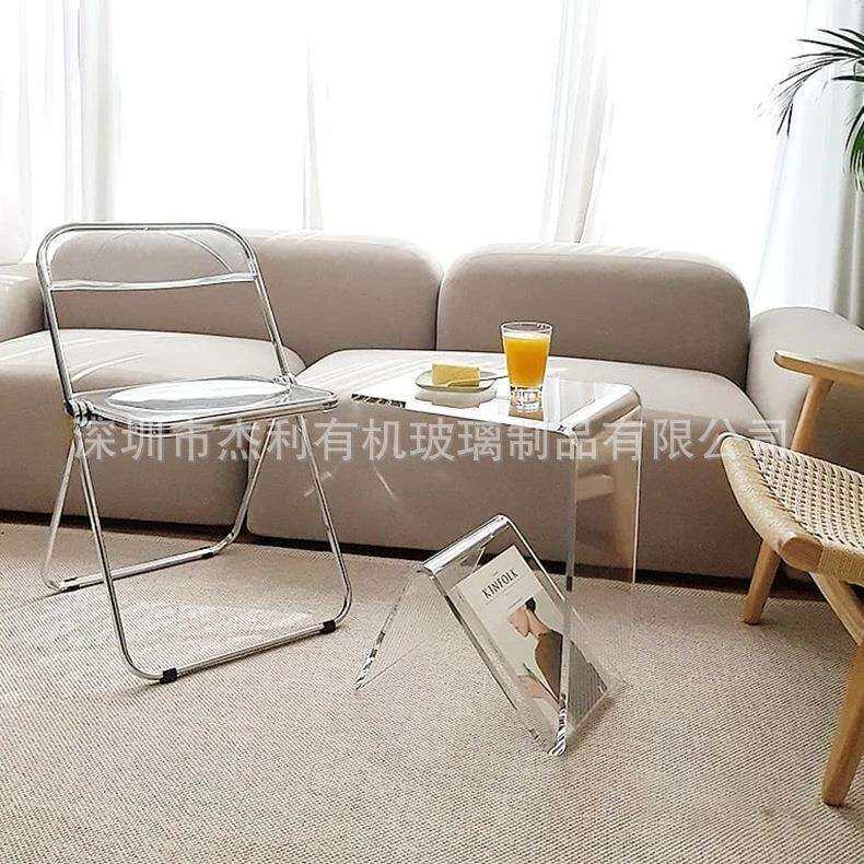 亚克力现代茶几透明飘窗休闲咖啡欧式正简约家用茶桌边几角炕茶几