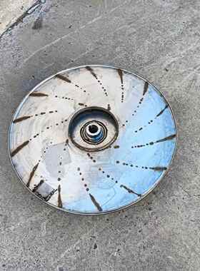 不锈钢翻边叶轮AZY16-1000-7.5汽轮机轴封抽风机轴加风机专用叶轮