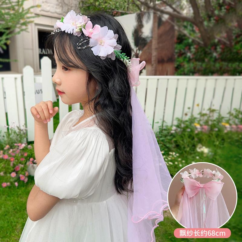 头纱女童花环发饰儿童公主发饰