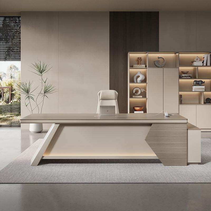 简约桌椅柜现代烤漆老板经理办公桌组合板式家具新中式单人人造板