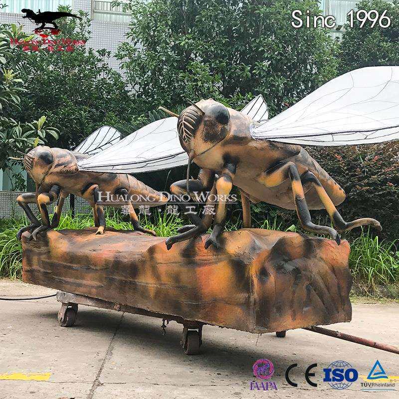 自贡源头厂家设计制作 仿真昆虫 机械电动蜜蜂 可动 森林主题产品