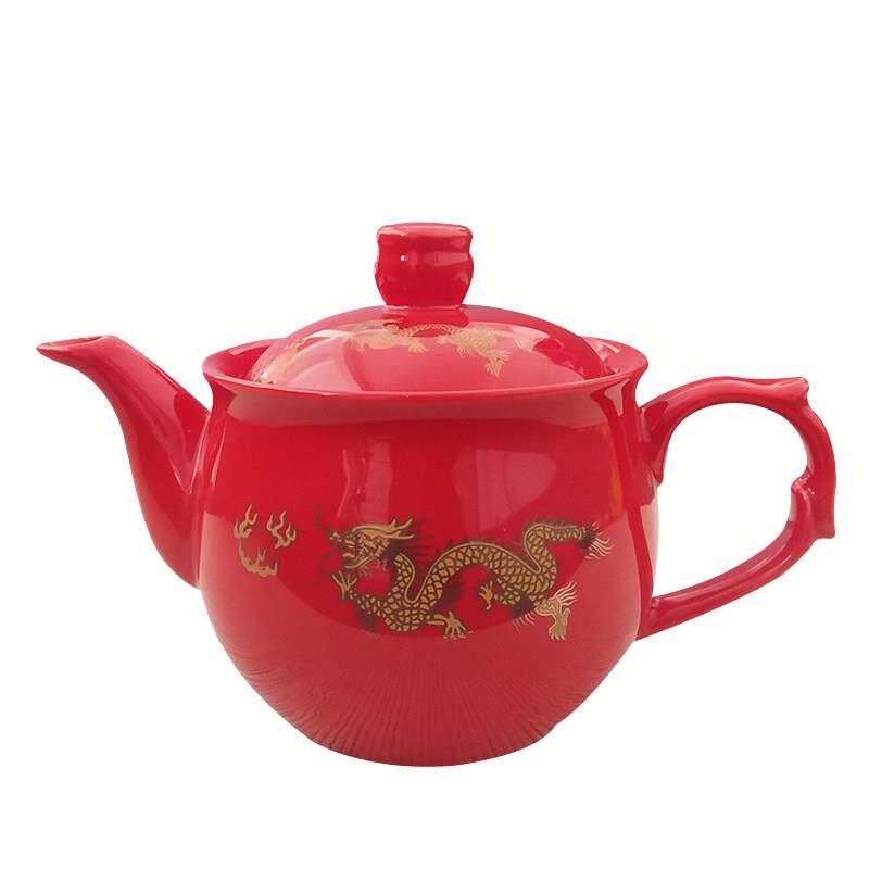 家用陶瓷功夫茶具单个大容量茶壶泡茶器带过滤网大号泡茶壶单壶