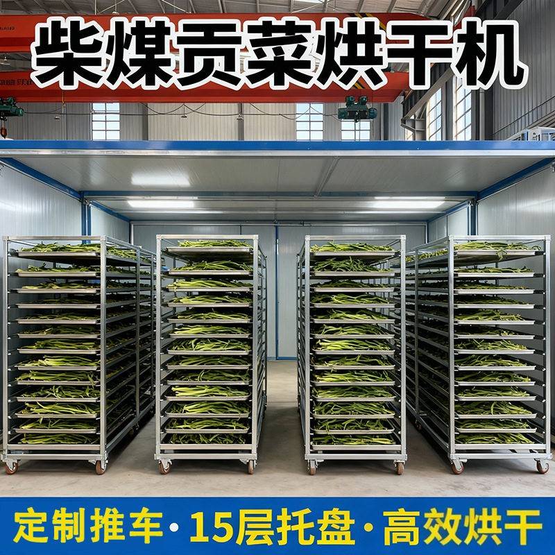 柴煤贡菜烘干机烧煤柴两用烘干房大型食品蔬菜香菇烤房