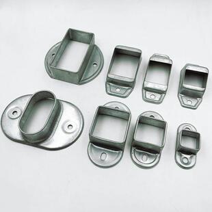 【包邮】护栏固定座楼梯斜座卡扣方管配件大全钢管免焊接方形底座