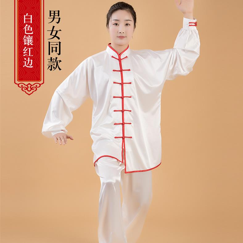 高档清气仓女弹力南韩丝太极服男长袖透功运动武术服表演练服定做